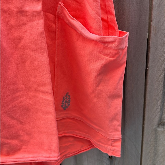 Free People Movement Hot Shot Tee Romper in Neon Coral - Picture 4 of 8